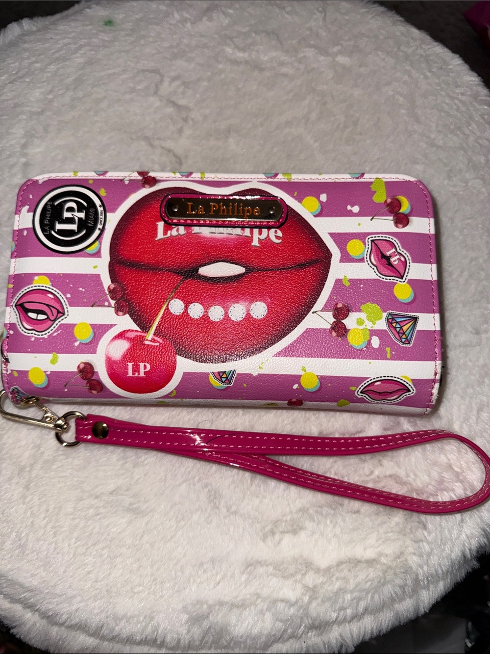 Pink Pop Art Wristlet Clutch